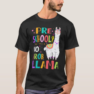 T-shirt Maternelle Pas De Problème Llama Filles Enseignant