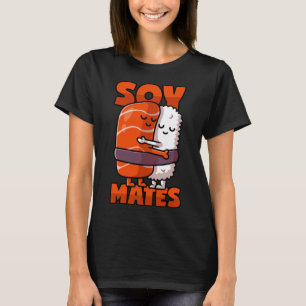 T-shirt Mates de soul de sushi avec un pistolet à sauce de