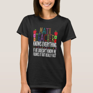 T-shirt Math Art For Men Femmes Étudiante Cool Math Enseig