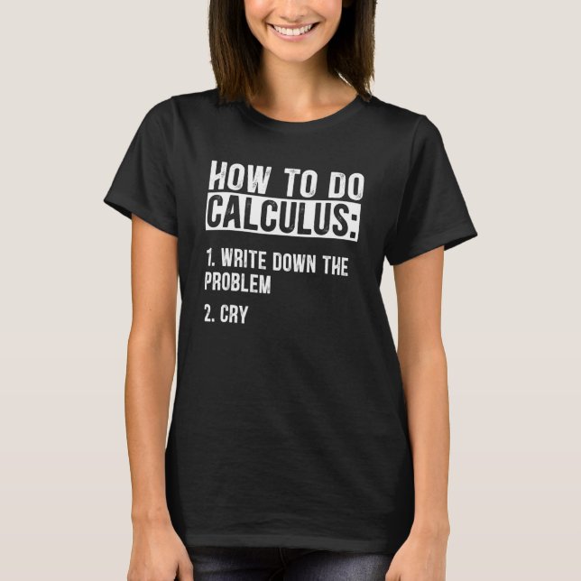 T-shirt Math Comment faire Calcul Algebra (Devant)