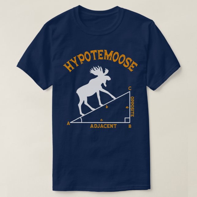 T-shirt Math drôle Hypotemoose Triangle Adjacent Mathémati (Design devant)
