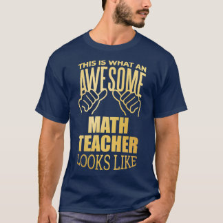 T-shirt Math Enseignant Funny Cadeau Design en Or