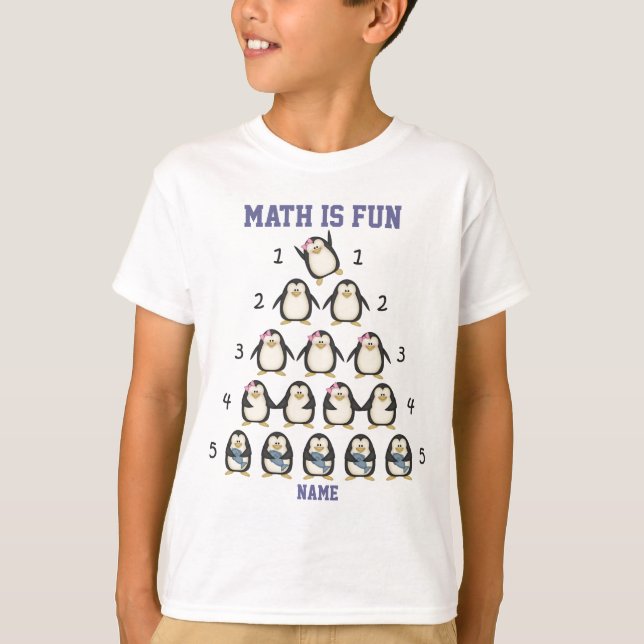T-shirt Math Est Amusant, J'Aime Math, Math Shirt, Chemise (Devant)