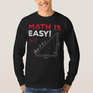 T-shirt Math Est Facile Trouver X Ici C'Est Geometry Math 
