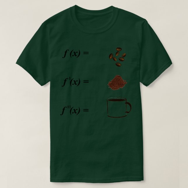 T-shirt Math et café (Design devant)