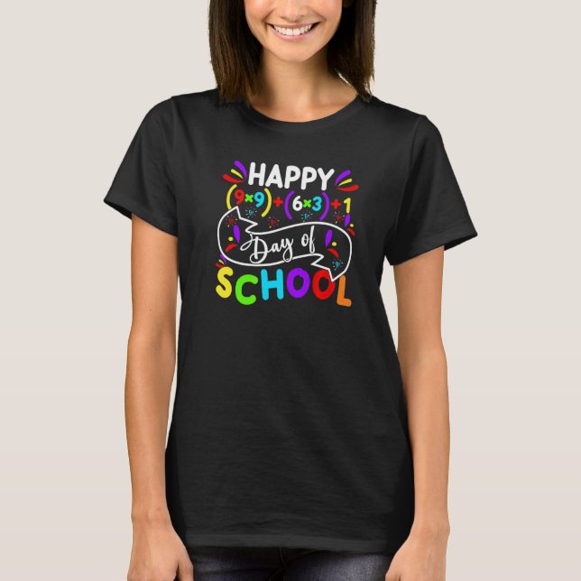 T-shirt Math Formula Happy 100 Days Of School Math Teacher (Devant)