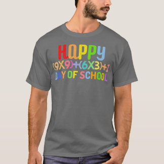 T-shirt Math Formula Happy 100 Jour De L'École 2