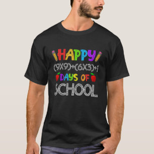 T-shirt Math Formula Joyeux 100 Jours D'École 100E Jour Te