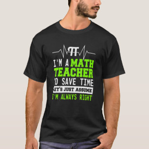 T-shirt Math Fournitures de l'enseignant Mathématiques Alg