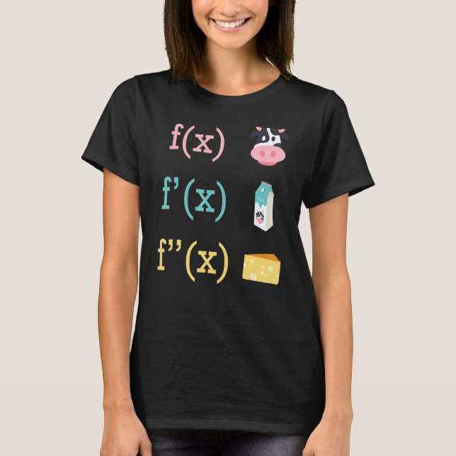 T-shirt Math Fun Vache Lait Fromage Dérivé Infinity Calc (Devant)