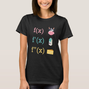 T-shirt Math Fun Vache Lait Fromage Dérivé Infinity Calc