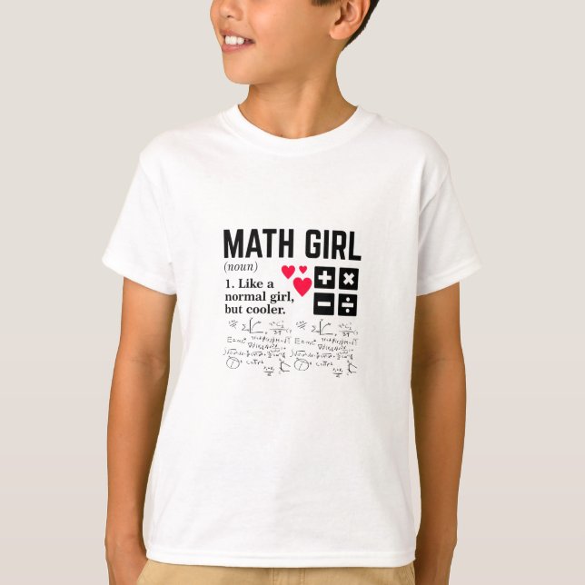 T-shirt Math Girl Like a normal girl but glacière (Devant)