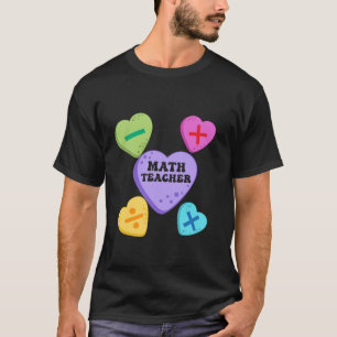T-shirt Math Hearts Candy Joyeux Valentines Jour Funny Mat