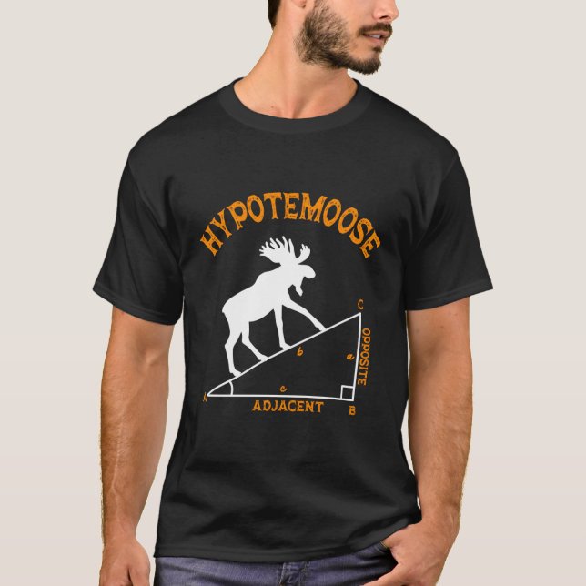 T-shirt Math Hypotemoose Triangle Adjacent Mathématicien (Devant)