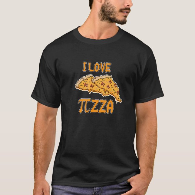 T-shirt Math I Love Pizza Pi_1 (Devant)