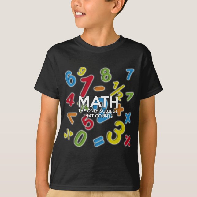 T-SHIRT MATH. LE SEUL SUJET QUI COMPTE (Devant)