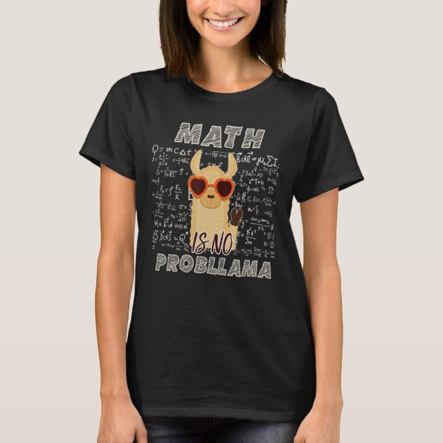 T-shirt Math n'est pas Prob Llama Enseignant Math Llama Al (Devant)