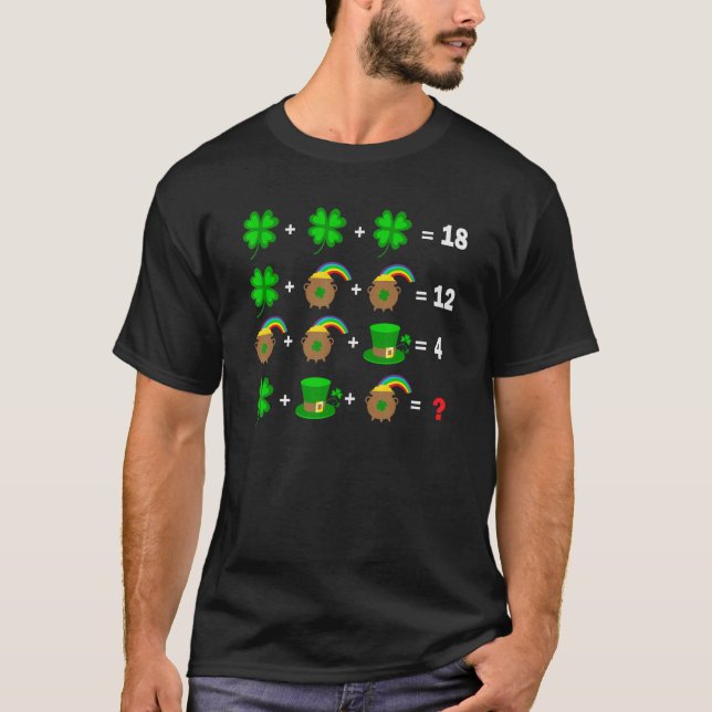 T-shirt Math Puzzle Clover et amis Math Enseignant de math (Devant)
