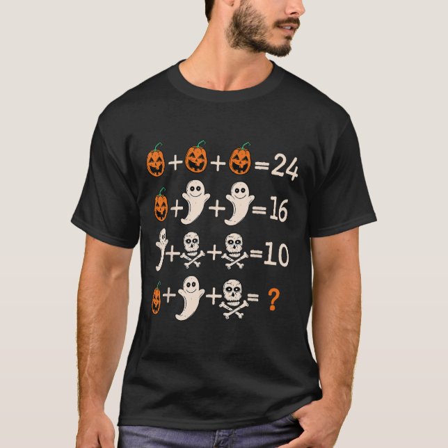 T-shirt Math Teacher Halloween Algebra Operation Mathemati (Devant)