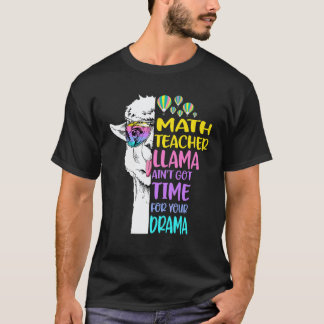 T-shirt Math Teacher Llama