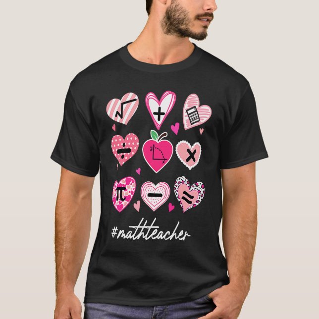 T-shirt Math Teacher Valentine'S Day Pi Math (Devant)