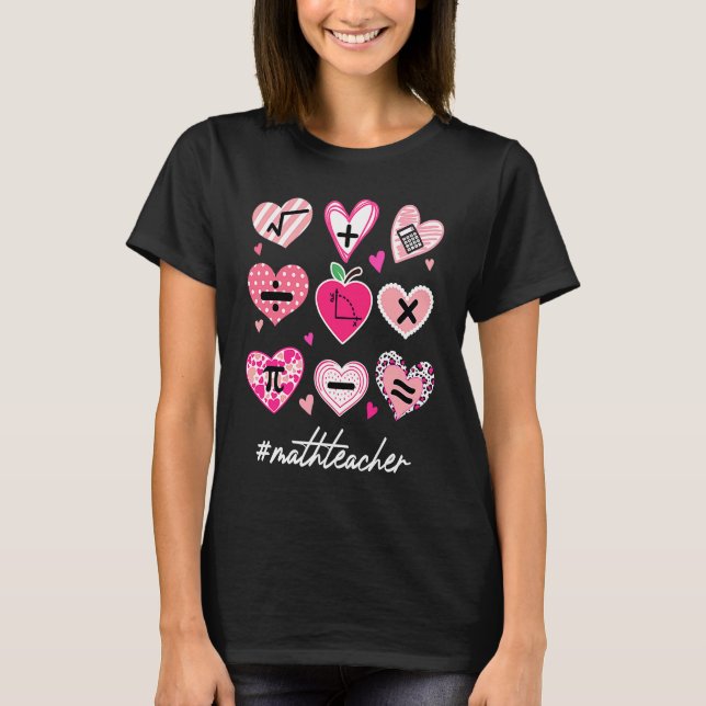 T-shirt Math Teacher Valentine'S Day Pi Math (Devant)