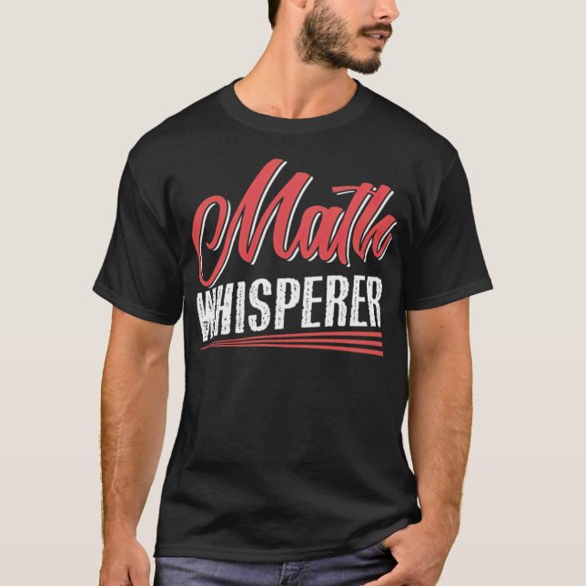 T-shirt Math Whisperer grande pensée rouge (Devant)