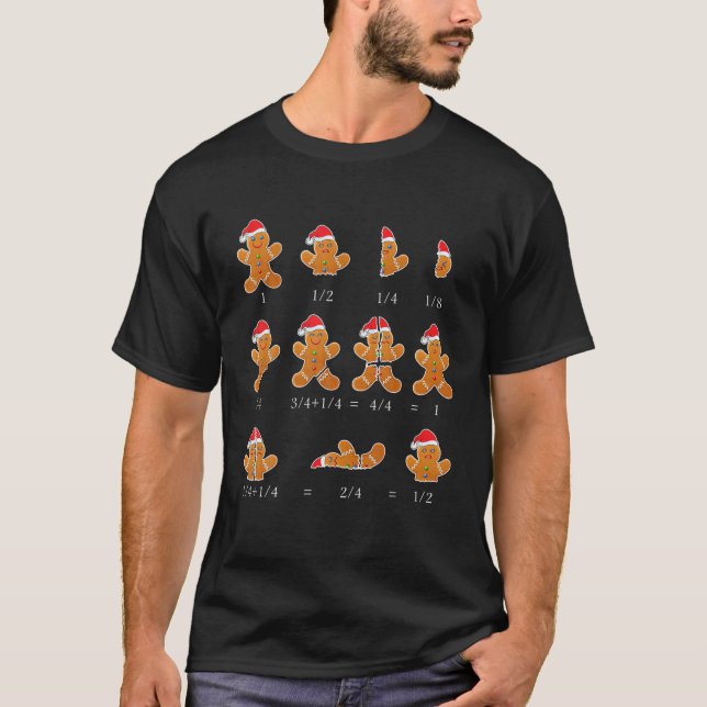 T-shirt Mathe de Noël équation enseignant Pain d'épingle a (Devant)