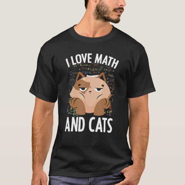 T-shirt Mathématicien Chat Mignon Kitty Félin Prof de math (Devant)