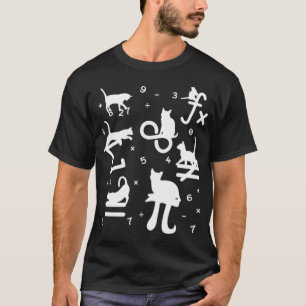 T-shirt Mathématicien Math Funny Amoureux des chats Cadeau