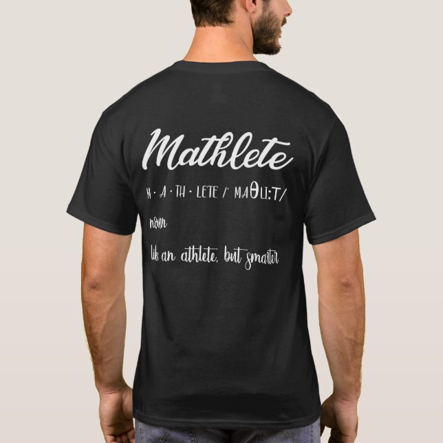 T-shirt Mathlete Définition Math Geek Nerd (Dos)