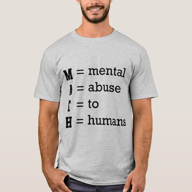 T-shirt MATHS (abus mental aux humains) (Devant)