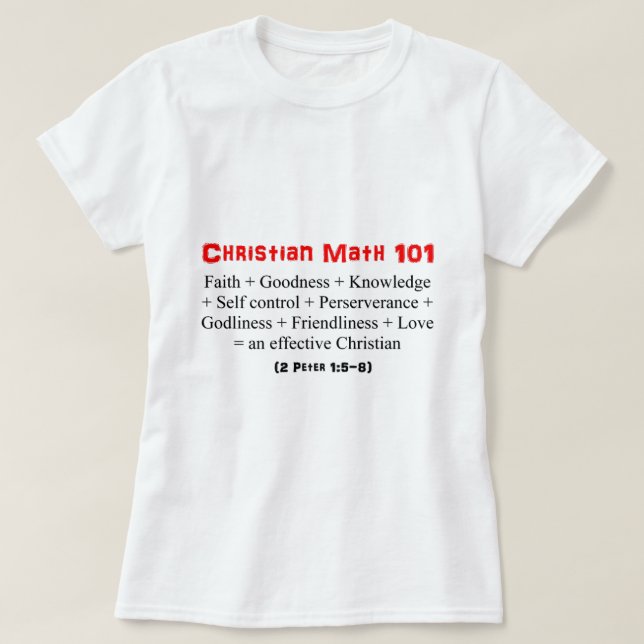 T-shirt Maths chrétiennes 101 (Design devant)