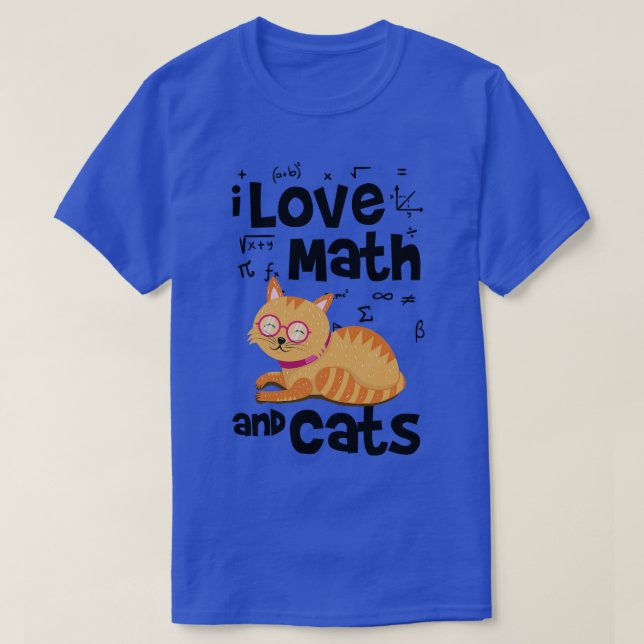 T-shirt Maths et chats (Design devant)