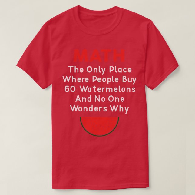 T-shirt Maths et pastèques (1) (Design devant)