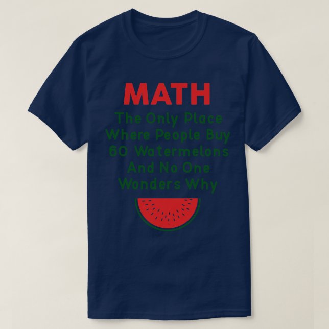 T-shirt Maths et pastèques (2) (Design devant)