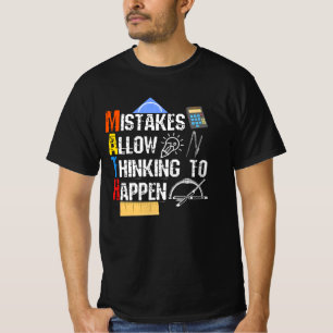T-shirt Maths. Les Erreurs Permettent De Penser À Se Prod