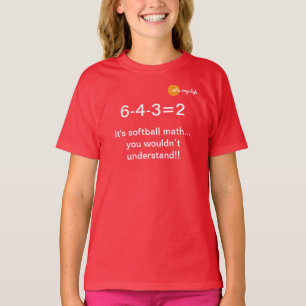 T-shirt Maths seulement qu'un joueur de base-ball saurait