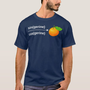 T-shirt maths tangerine drôles don mathématique pour les a