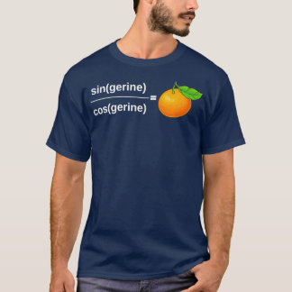 T-shirt maths tangerine drôles don mathématique pour les a