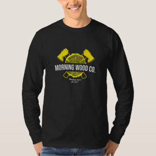 T-shirt Matin Wood Company Camping Lumber Graphisme