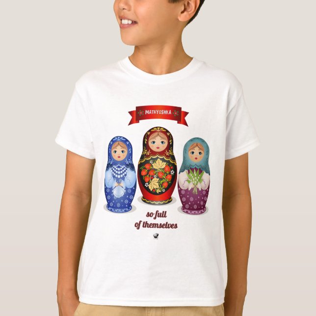 T-shirt Matrjoschka Poupées (Devant)