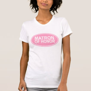 T-shirt Matron d'honneur Mariage Oval Rose
