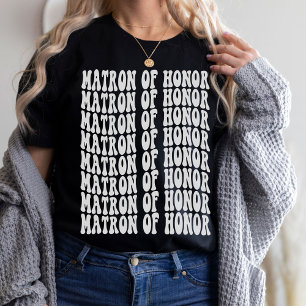 T-shirt Matron d'honneur White Matching Bridal Party