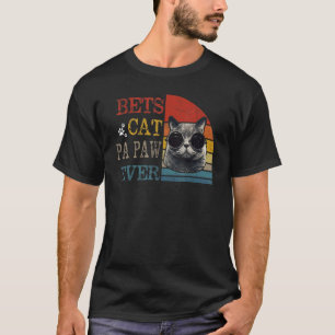 T-shirt Mats Vintage Meilleur Chat Pa Paw Ever Chat Pa Paw