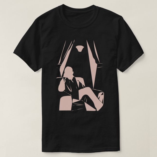 T-shirt Matt Maltese Block Pink on Black   (Design devant)