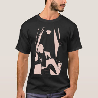 T-shirt Matt Maltese Block Pink on Black  