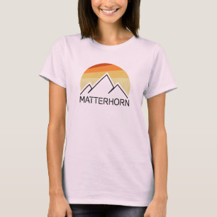 T-shirt Matterhorn Suisse Italie Retro