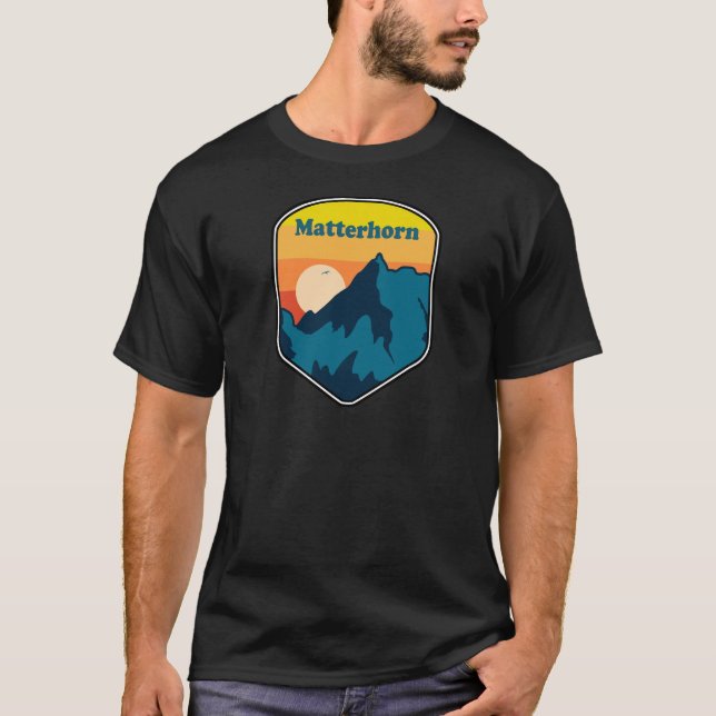 T-shirt Matterhorn Suisse Italie Sunrise (Devant)