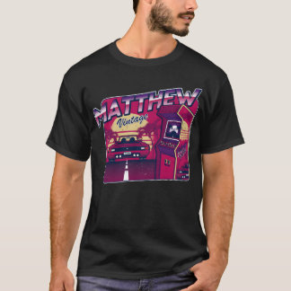 T-shirt Matthew Personalized Vintage Gamer 80s 90s